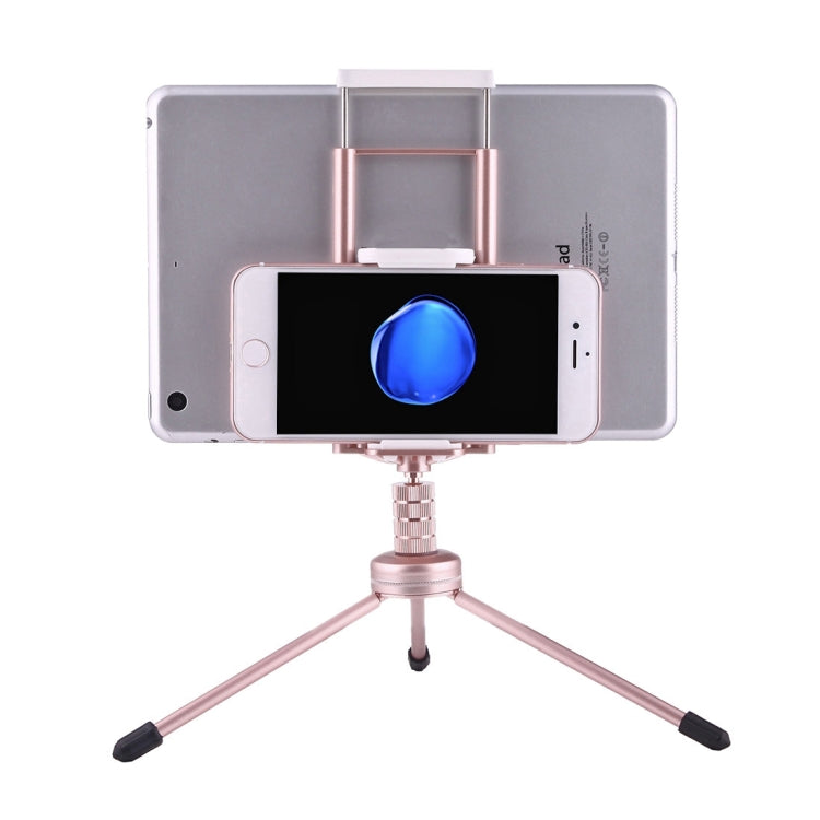 Multi-function Aluminum Alloy Tripod Mount Holder Stand , for iPad, iPhone, Samsung, Lenovo, Sony and other Smartphones & Tablets & Digital Cameras(Rose Gold) - free shipping - PMC Jewellery - Order now!