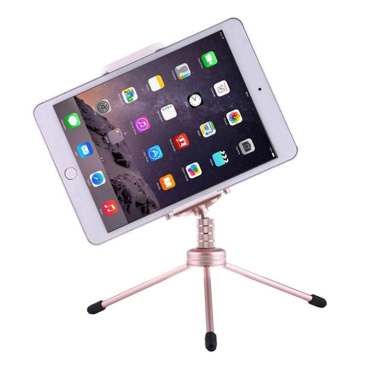 Multi-function Aluminum Alloy Tripod Mount Holder Stand , for iPad, iPhone, Samsung, Lenovo, Sony and other Smartphones & Tablets & Digital Cameras(Rose Gold) - free shipping - PMC Jewellery - Order now!