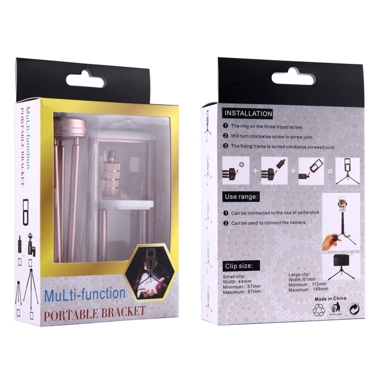 Multi-function Aluminum Alloy Tripod Mount Holder Stand , for iPad, iPhone, Samsung, Lenovo, Sony and other Smartphones & Tablets & Digital Cameras(Rose Gold) - free shipping - PMC Jewellery - Order now!