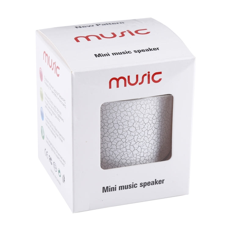 A9 Mini Portable Glare Crack Bluetooth Stereo Speaker with LED Light, Built-in MIC, Support Hands-free Calls & TF Card(White) - Mini Speaker by PMC TechLife | Online Shopping South Africa | PMC TechLife