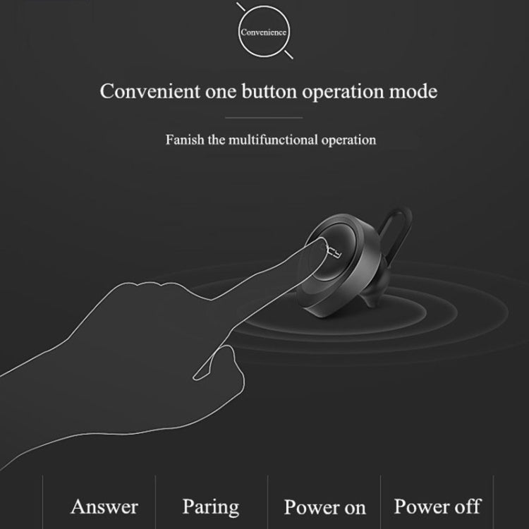 QCY J11 Universal Driving Wireless Bluetooth 4.1 Earphone with Mic for Smart Phones or Other Bluetooth Devices, Effective Bluetooth Distance: 10M(Black) - Bluetooth Earphone by QCY | Online Shopping South Africa | PMC Jewellery | Buy Now Pay Later Mobicred
