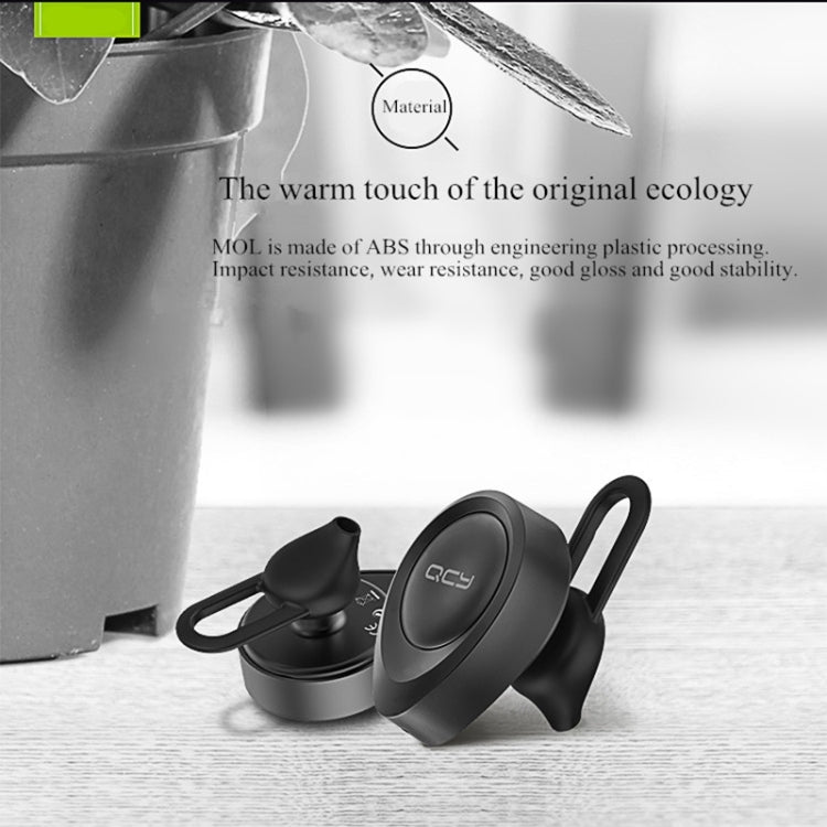 QCY J11 Universal Driving Wireless Bluetooth 4.1 Earphone with Mic for Smart Phones or Other Bluetooth Devices, Effective Bluetooth Distance: 10M(Black) - Bluetooth Earphone by QCY | Online Shopping South Africa | PMC Jewellery | Buy Now Pay Later Mobicred