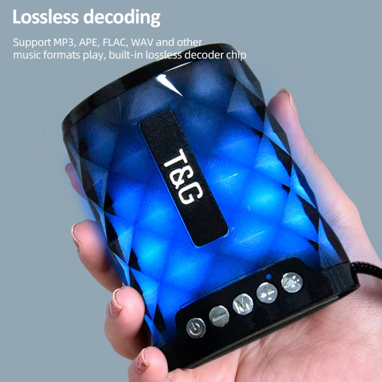T&G TG155 Bluetooth 4.2 Mini Portable Wireless Bluetooth Speaker with Colorful Lights(Grey)