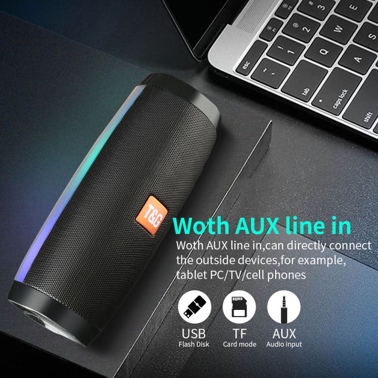 T&G TG157 Bluetooth 4.2 Mini Portable Wireless Bluetooth Speaker with Melody Colorful Lights(Red)