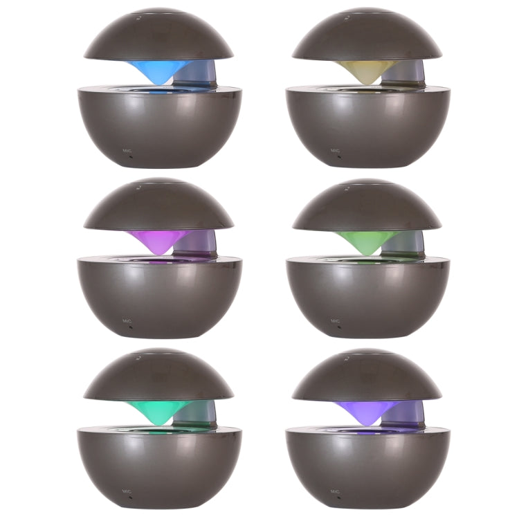 BT-118 Mini Wireless Bluetooth Speaker with Breathing Light, Support Hands-free / TF Card / AUX(Grey)