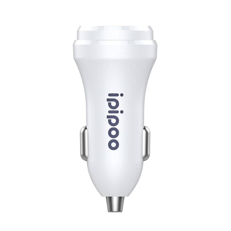 ipipoo XP-1 Dual USB Car Fast Charging Charger with Android Line (White) - free shipping - PMC Jewellery - Order now!