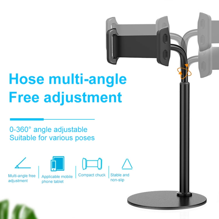 ZM-15 Rotatable Aluminum Alloy Desktop Stand Lazy Stand for 4.7-12.9 inch Mobile Phones / Tablets(Black)