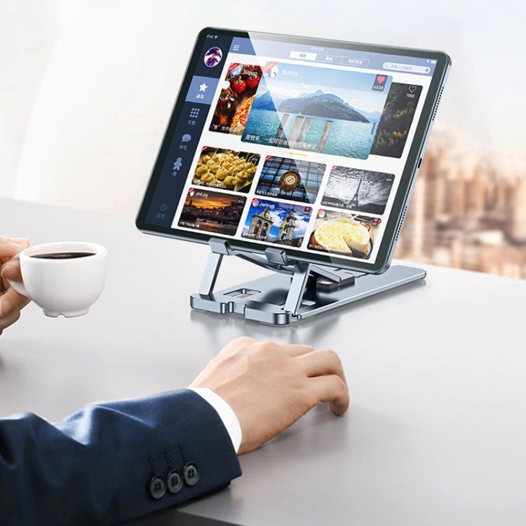 LK022 Portable Foldable Desktop Phone Holder (Silver) - Desktop Holder by PMC TechLife | Online Shopping South Africa | PMC TechLife