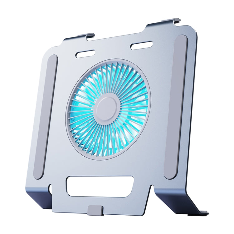 R-JUST HZ25 3.5W Aluminum Alloy Large Turbo Desktop Fan Cooling Laptop Stand(Grey)
