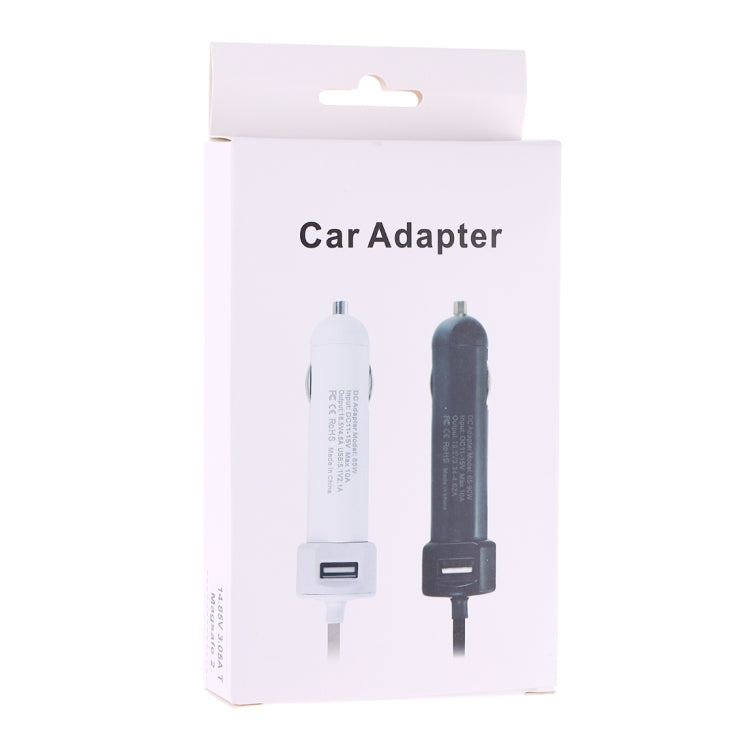 45W 5.1V 2.1A USB Interface Car Charger with 14.5V 3.1A L MagSafe Interface Data Cable(White) - Car Charger by PMC TechLife | Online Shopping South Africa | PMC TechLife