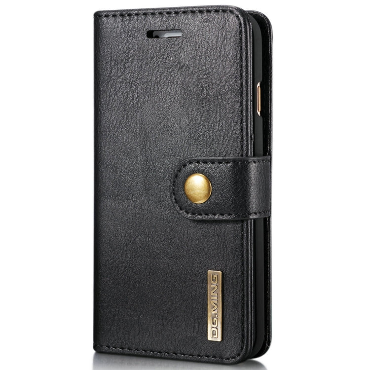 DG.MING For iPhone SE 2020 & 8 & 7 Crazy Horse Texture Horizontal Flip Detachable Magnetic Protective Case with Holder & Card Slots & Wallet(Black) - More iPhone Cases by DG.MING | Online Shopping South Africa | PMC Jewellery | Buy Now Pay Later Mobicred