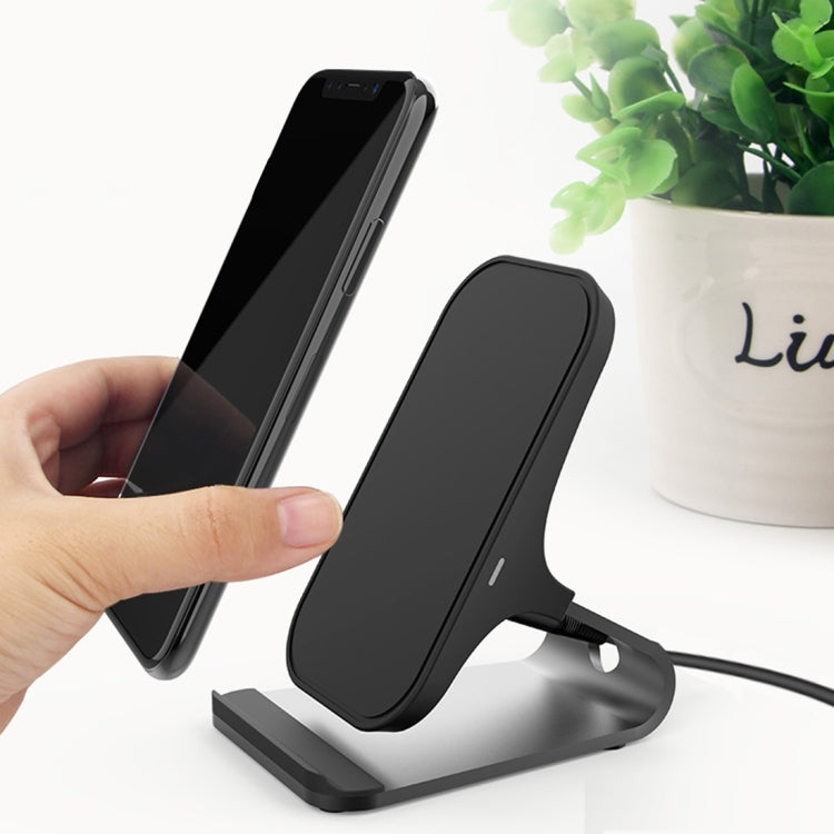 HAMTOD M5 15W Intelligent Dual Coil Design Qi Standard Holder Wireless Charger with Indicator Light, Support Fast Charging(Black) - Wireless Charger by HAMTOD | Online Shopping South Africa | PMC Jewellery | Buy Now Pay Later Mobicred