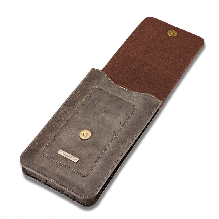 DG.MING Universal Cowskin Leather Protective Case Waist Bag with Card Slots & Hook, For iPhone, Samsung, Sony, Huawei, Meizu, Lenovo, ASUS, Oneplus, Xiaomi, Cubot, Ulefone, Letv, DOOGEE, Vkworld, and other Smartphones Below 5.2 inch(Grey)