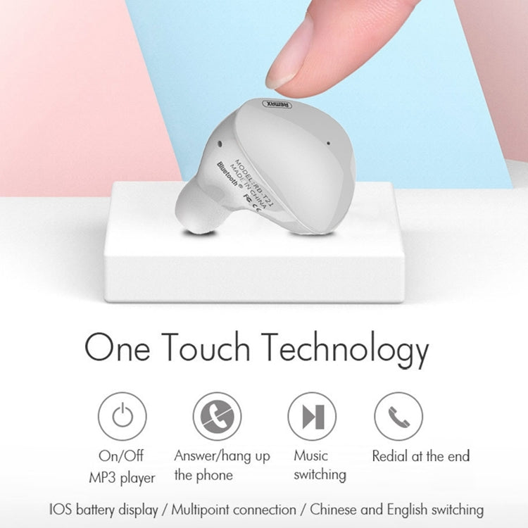 REMAX RB-T21 Mini In-Ear Wireless Bluetooth V4.1 Earphones, For iPad, iPhone, Galaxy, Huawei, Xiaomi, LG, HTC and Other Smart Phones(White)