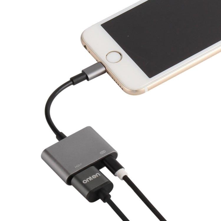 7565S 8 Pin to HDMI HDTV Projector Video Adapter Cable for iPad(Grey) - free shipping - PMC Jewellery - Order now!