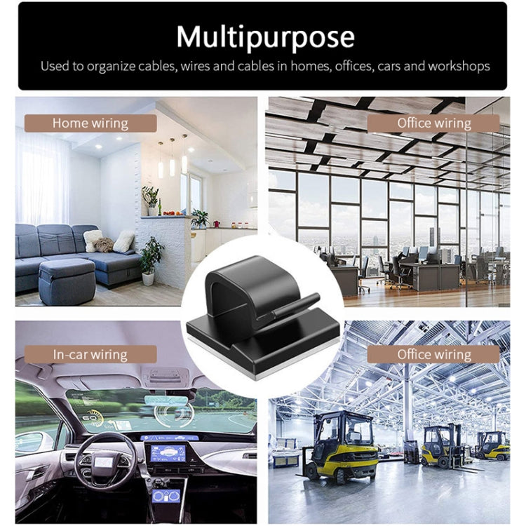 HG2392 100 PCS Desktop Data Cable Organizer Fixing Clip, Gum Type: Green and White(Black) - Cable Organizer by PMC TechLife | Online Shopping South Africa | PMC TechLife