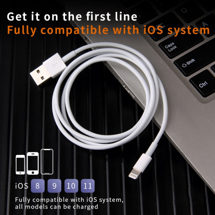 IVON CA19 2.4A USB to 8 Pin Fast Charge Data Cable for iPhone, iPad, Length: 1m - Normal Style Cable by IVON | Online Shopping South Africa | PMC Jewellery | Buy Now Pay Later Mobicred