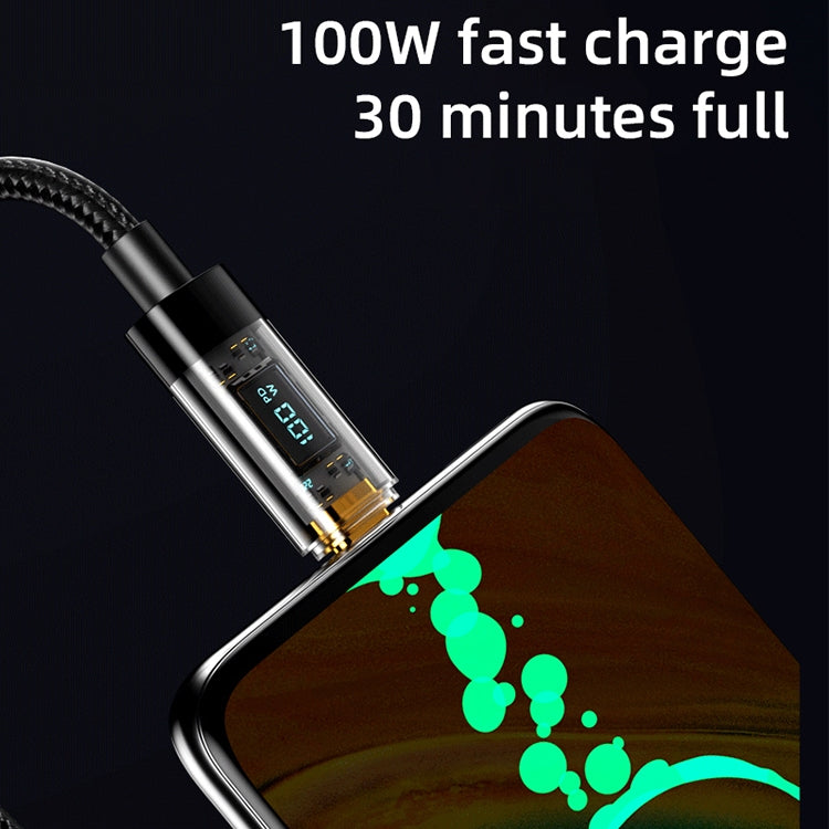 Mutural Li-CC008 1.2m 10W Transparent Digital Display USB to 8 Pin Charging Data Cable