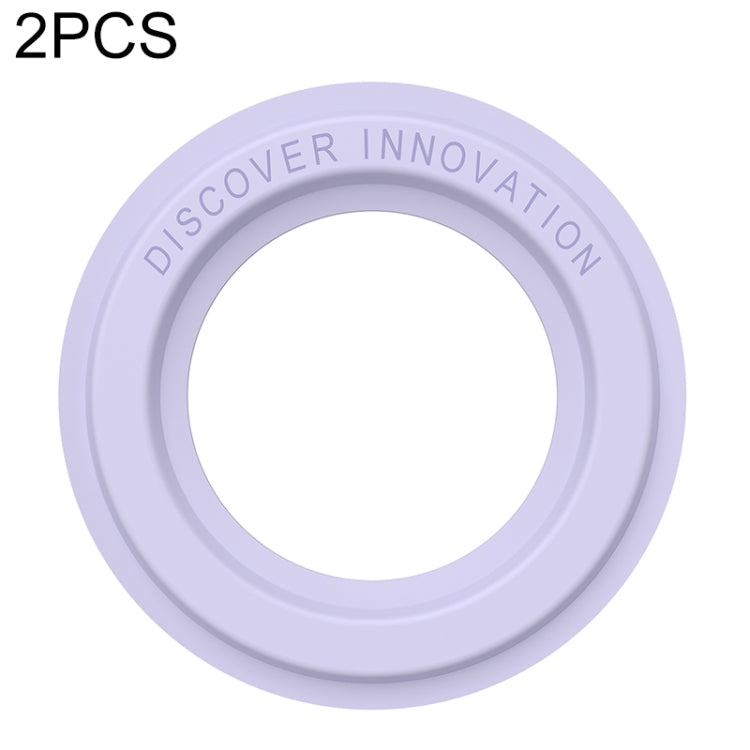 2 PCS NILLKIN Portable PU Leather Magnetic Ring Sticker (Purple) - Hand-Sticking Bracket by NILLKIN | Online Shopping South Africa | PMC Jewellery | Buy Now Pay Later Mobicred