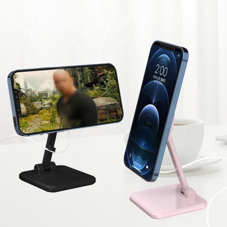 F8 Foldable Magnetic 360-degree Rotating Bracket for MagSafe Magnetic Wireless Charger (Pink) - Desktop Holder by PMC TechLife | Online Shopping South Africa | PMC TechLife