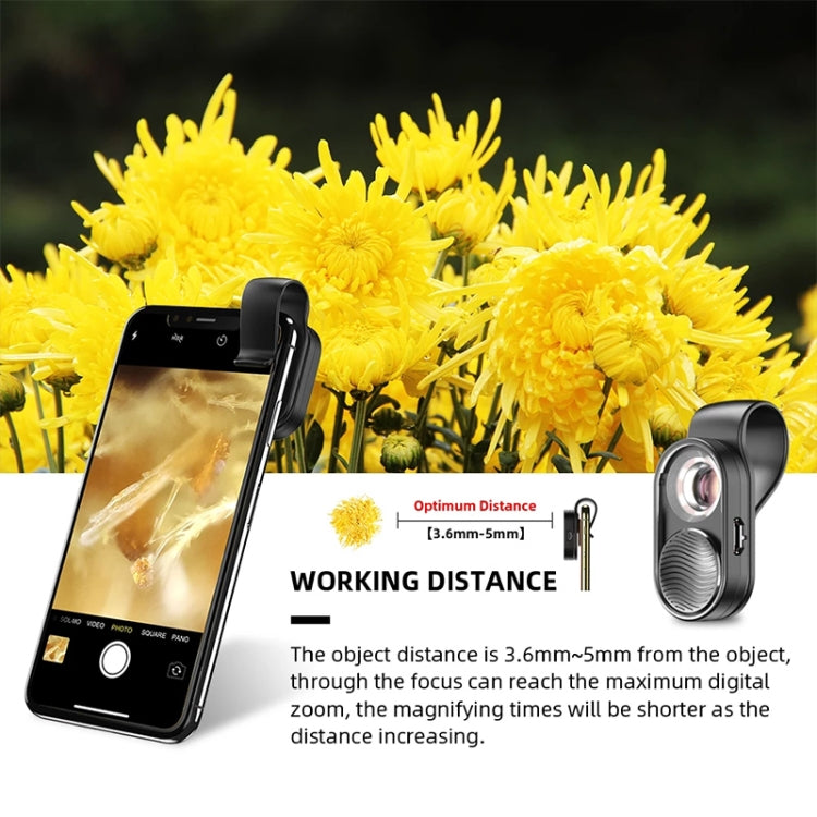 APEXEL APL-MS001 100X Smartphone Microscope with LED Light