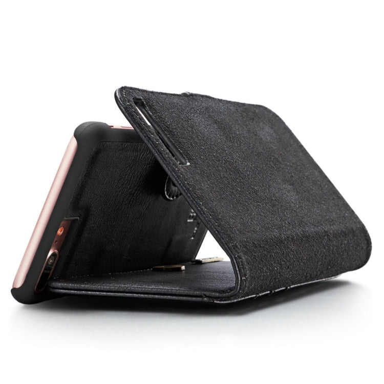 DG.MING for iPhone 8 Plus & iPhone 7 Plus Crazy Horse Texture Horizontal Flip Detachable Magnetic Protective Case with Holder & Card Slots & Wallet(Black) - More iPhone Cases by DG.MING | Online Shopping South Africa | PMC Jewellery | Buy Now Pay Later Mobicred