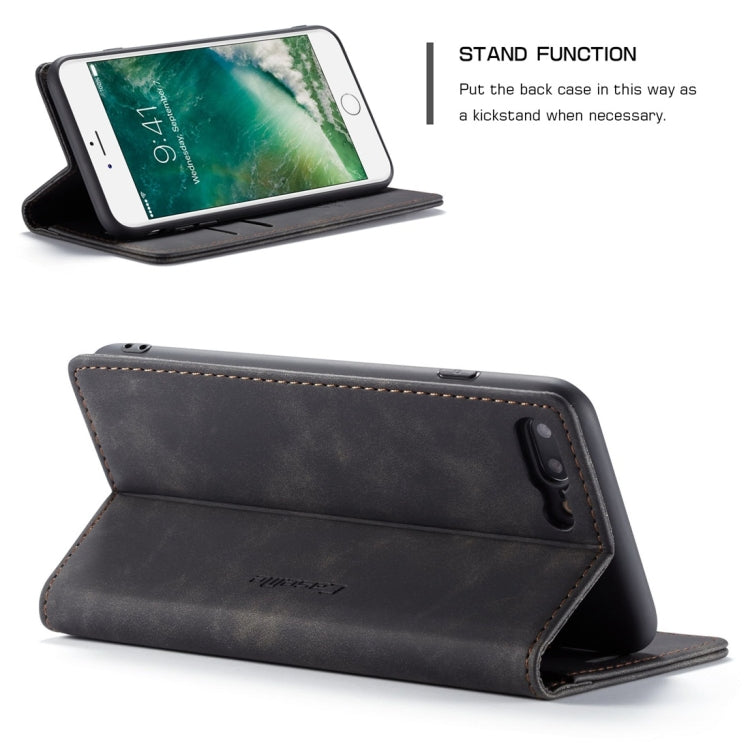 CaseMe-013 Multifunctional Retro Frosted Horizontal Flip Leather Case for iPhone 7 Plus / 8 Plus, with Card Slot & Holder & Wallet(Black) - More iPhone Cases by CaseMe | Online Shopping South Africa | PMC TechLife | Buy Now Pay Later Mobicred