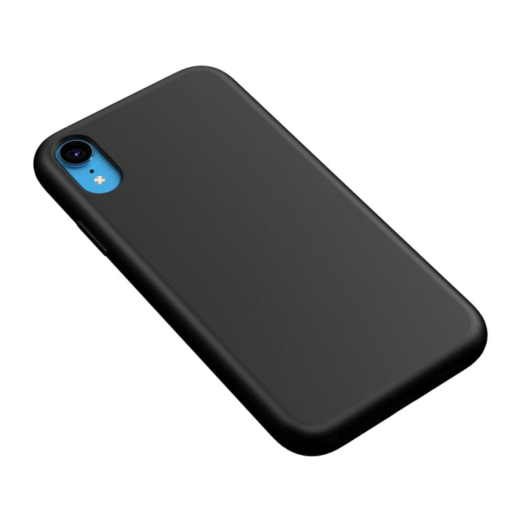 For iPhone XR Starry Series Shockproof Straw Material + TPU Protective Case (Black)