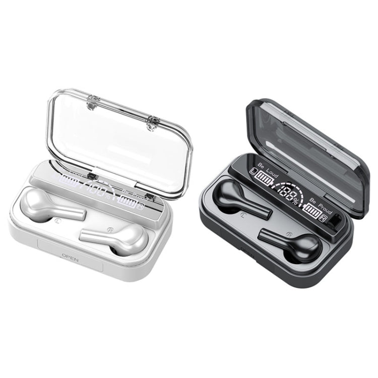 278 TWS External Noise Cancelling Touch Bluetooth Earphone with Charging Box, Support Three-screen Battery Display & Power Bank & Call & Voice Assistant(White)