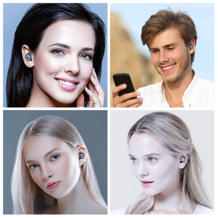 F9-6 TWS CVC8.0 Noise Cancelling Touch Bluetooth Earphone with Pull-out Cylindrical Charging Box, Support LED Power Digital Display & Call & Siri(Black) - TWS Earphone by PMC TechLife | Online Shopping South Africa | PMC TechLife