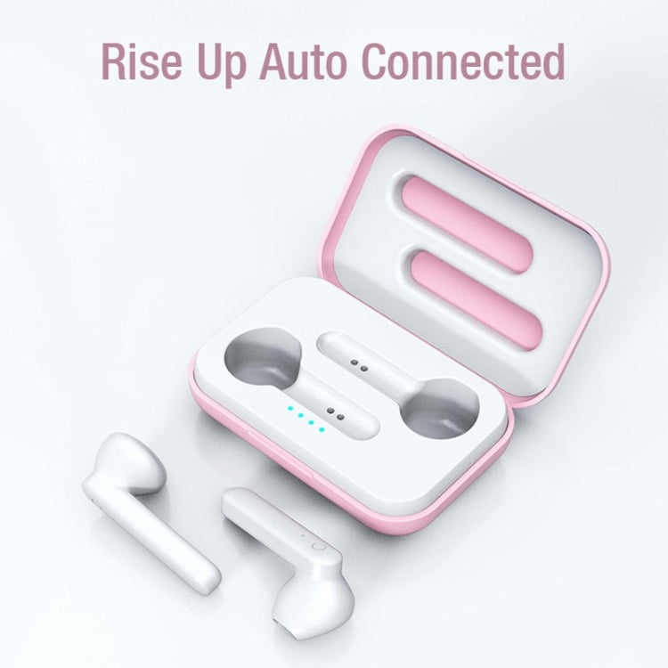 X26 TWS Bluetooth 5.0 Wireless Touch Bluetooth Earphone with Magnetic Attraction Charging Box, Support Voice Assistant & Call(Pink)