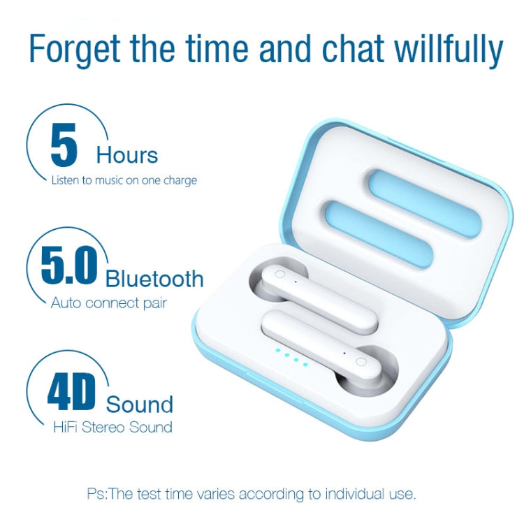 X26 TWS Bluetooth 5.0 Wireless Touch Bluetooth Earphone with Magnetic Attraction Charging Box, Support Voice Assistant & Call(Blue)