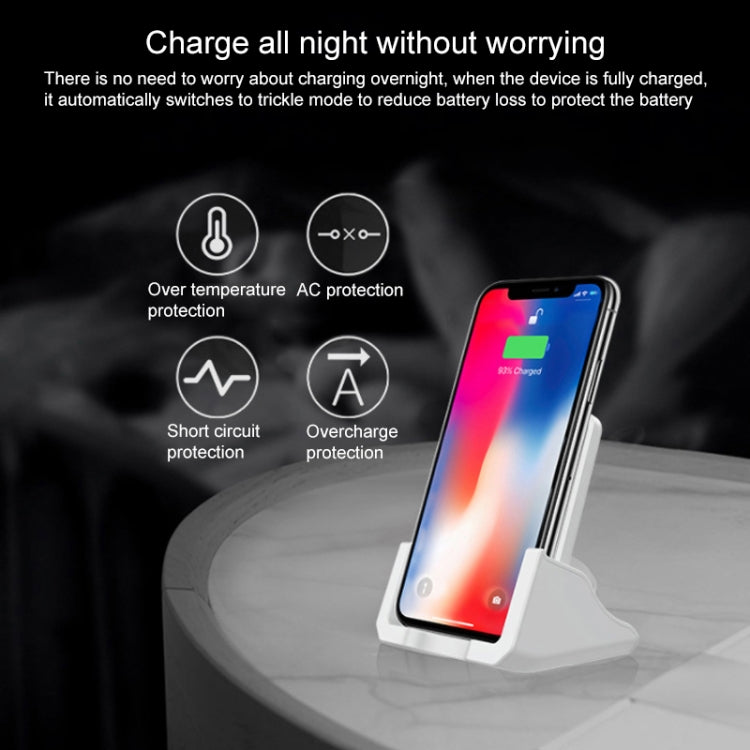 A918 10W Mobile Phone Vertical Wireless Quick Charger Holder(Black) - free shipping - PMC TechLife - Order now!