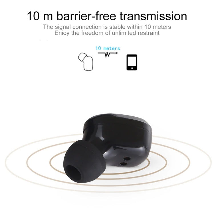 TI8S TWS Dazzling Wireless Stereo Bluetooth 5.0 Earphones with Charging Case(Black)