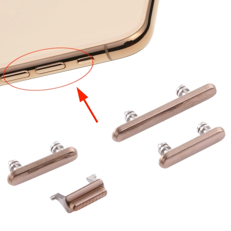 Side Keys (Power Button + Volume Button + Mute Button) for iPhone XS / XS Max(Gold)