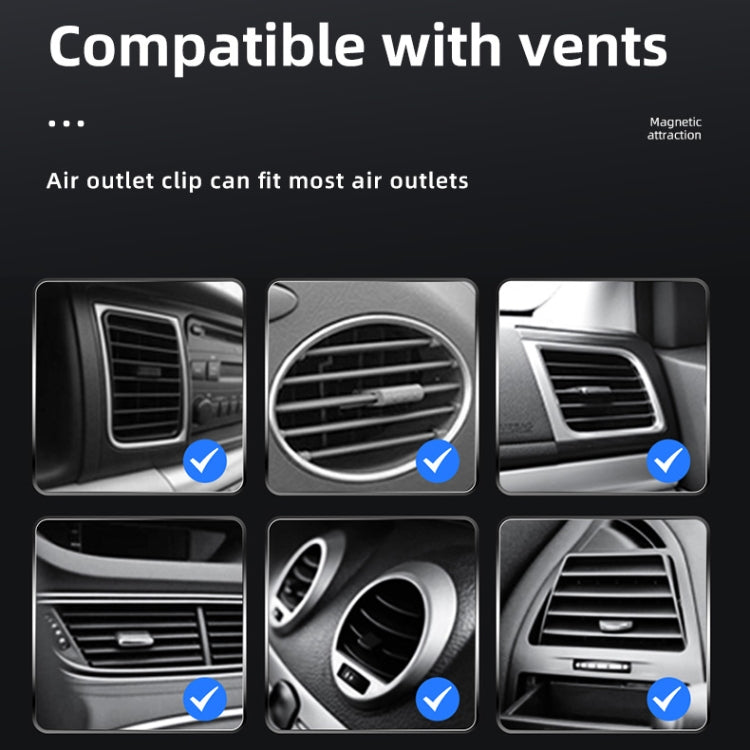 JJT-969 15W Max Output Magnetic Car Air Outlet Bracket Wireless Charger(Blue) - Wireless Charger Holders by PMC TechLife | Online Shopping South Africa | PMC TechLife