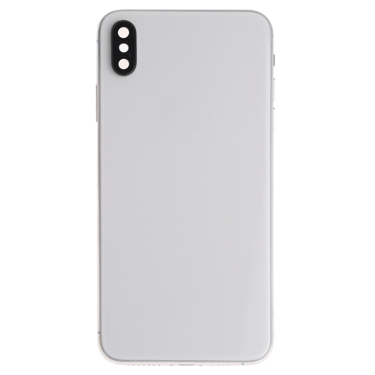 Battery Back Cover Assembly (with Side Keys & Speaker Ringer Buzzer & Motor & Camera Lens & Card Tray & Power Button + Volume Button + Charging Port + Signal Flex Cable & Wireless Charging Module) for iPhone XS(White)