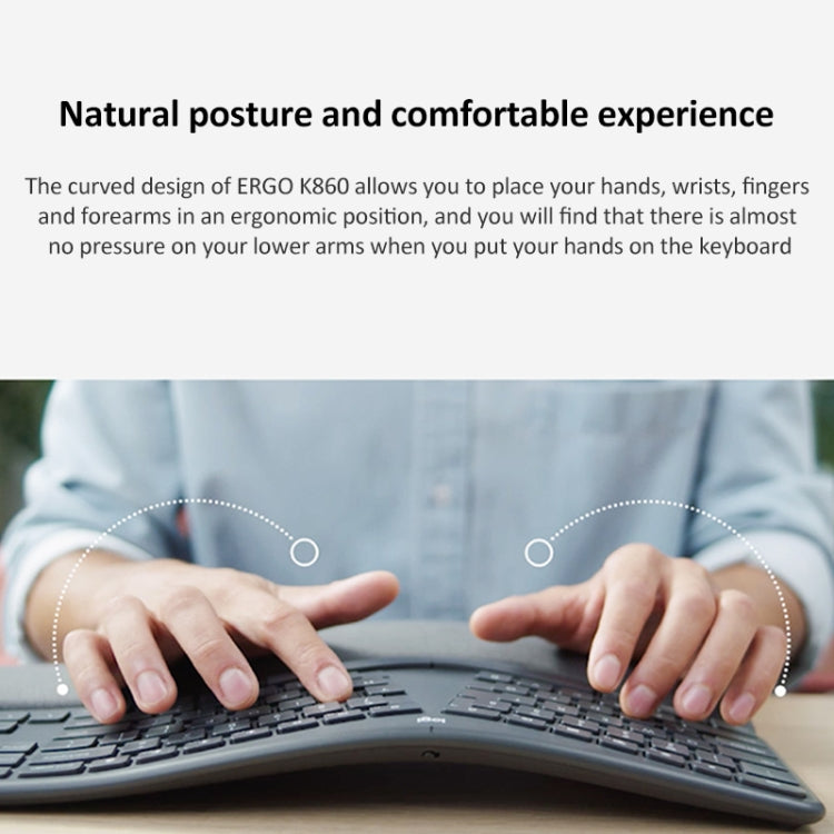Logitech ERGO K860 2.4G Wireless Keyboard Bluetooth Dual Mode Ergonomic Split Keyboard - free shipping - PMC Jewellery - Order now!