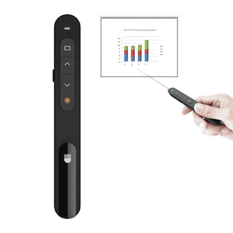DSIT001 2.4GHz Updated Version Powerpoint Presentation Remote Control Multi-functional Laser Pointer for Multi-media, Control Distance: 100m - free shipping - PMC Jewellery - Order now!