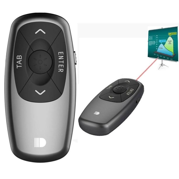 Doosl DSIT011 2.4GHz Mini Rechargeable PowerPoint Presentation Remote Control, Control Distance: 100m(Black) - by DOOSL | Online Shopping South Africa | PMC Jewellery | Buy Now Pay Later Mobicred