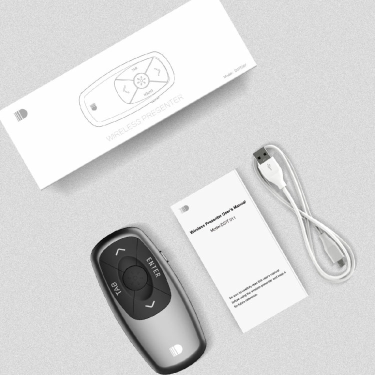 Doosl DSIT011 2.4GHz Mini Rechargeable PowerPoint Presentation Remote Control, Control Distance: 100m(Black) - by DOOSL | Online Shopping South Africa | PMC Jewellery | Buy Now Pay Later Mobicred