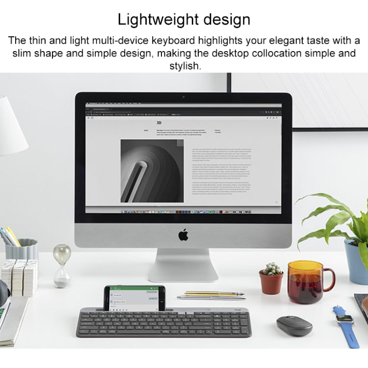 Logitech K580 Dual Modes Thin and Light Multi-device Wireless Keyboard with Phone Holder (Black) - free shipping - PMC TechLife - Order now!