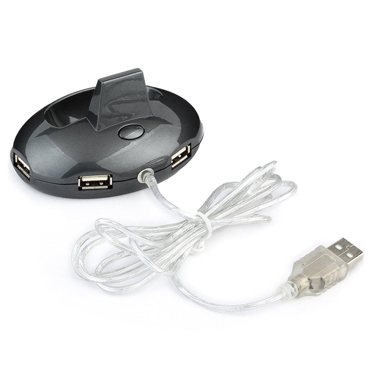 MZ-012 2.4G 1200 DPI Wireless Rechargeable Optical Mouse with 3 Ports USB HUB / Charging Dock(Grey)