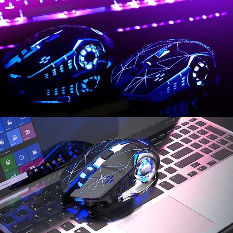 YINDIAO A4 2.4GHz 1600DPI 3-modes Adjustable Rechargeable Wireless Silent Gaming Mouse (Star Black) - free shipping - PMC Jewellery - Order now!
