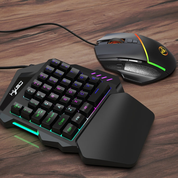 HXSJ V100 + A876 Mobile Game One Hand Wired Keyboard + Mouse Set - free shipping - PMC Jewellery - Order now!