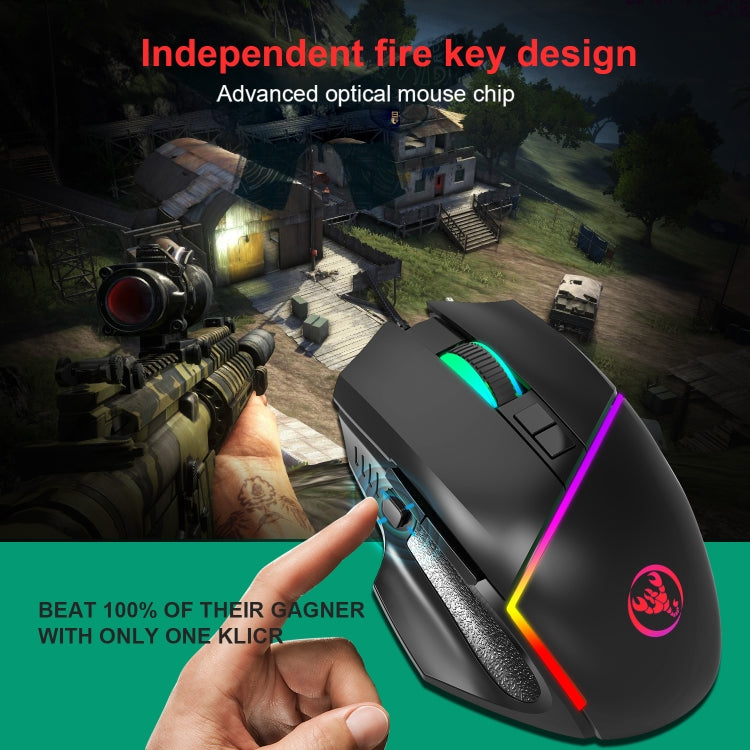 HXSJ V100 + A876 Mobile Game One Hand Wired Keyboard + Mouse Set - free shipping - PMC Jewellery - Order now!
