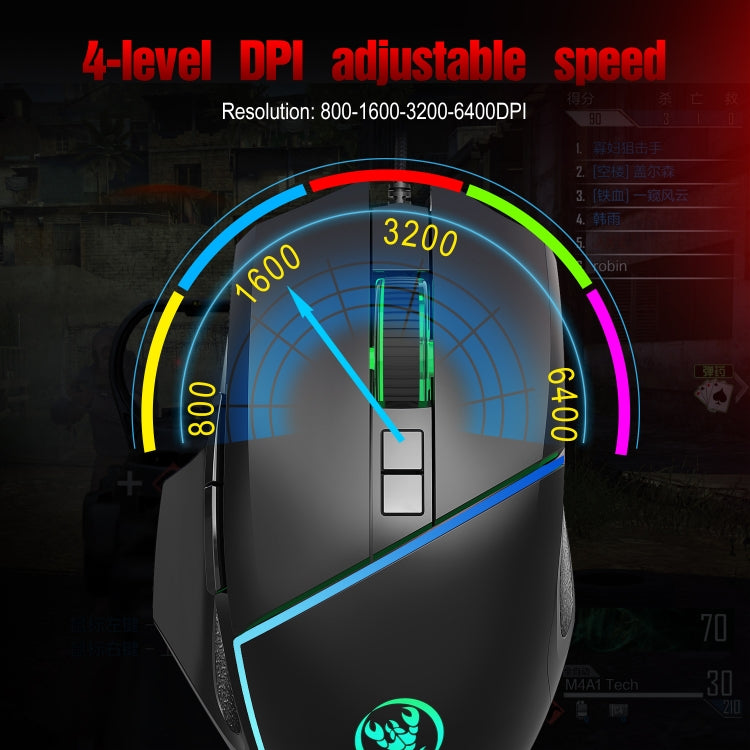 HXSJ V100 + A876 Mobile Game One Hand Wired Keyboard + Mouse Set - free shipping - PMC Jewellery - Order now!