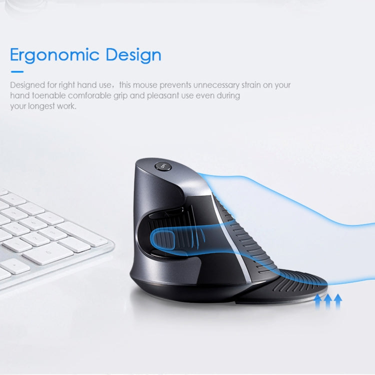 DELUX M618GX Wireless Ergonomic Vertical Mouse 1600DPI Optical Mouse - Wireless Mice by DELUX | Online Shopping South Africa | PMC Jewellery | Buy Now Pay Later Mobicred