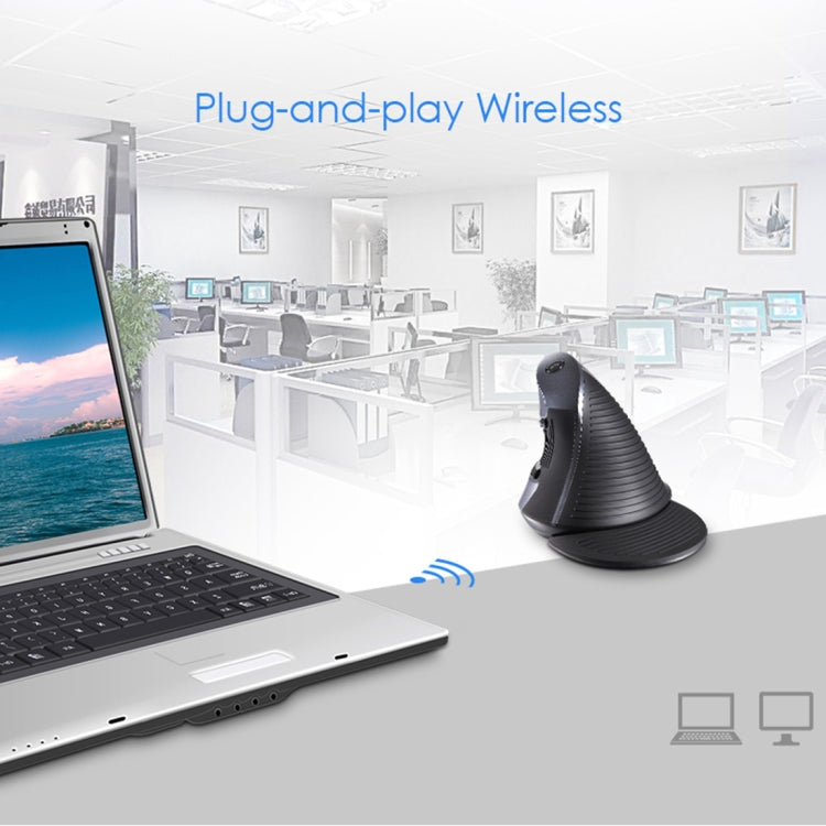 DELUX M618GX Wireless Ergonomic Vertical Mouse 1600DPI Optical Mouse - Wireless Mice by DELUX | Online Shopping South Africa | PMC Jewellery | Buy Now Pay Later Mobicred