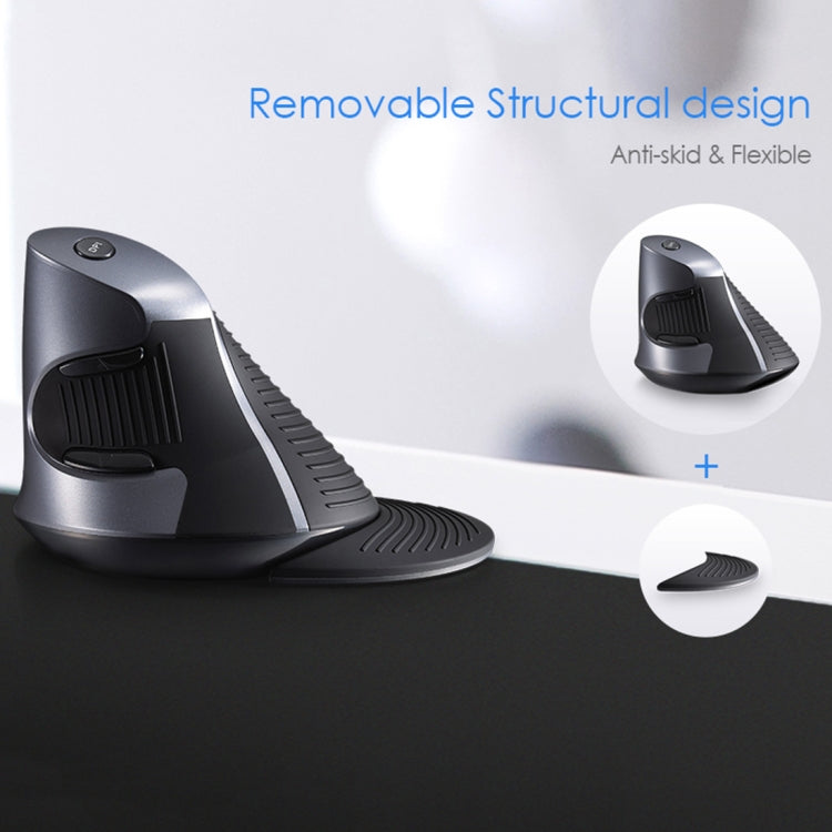 DELUX M618GX Wireless Ergonomic Vertical Mouse 1600DPI Optical Mouse - Wireless Mice by DELUX | Online Shopping South Africa | PMC Jewellery | Buy Now Pay Later Mobicred